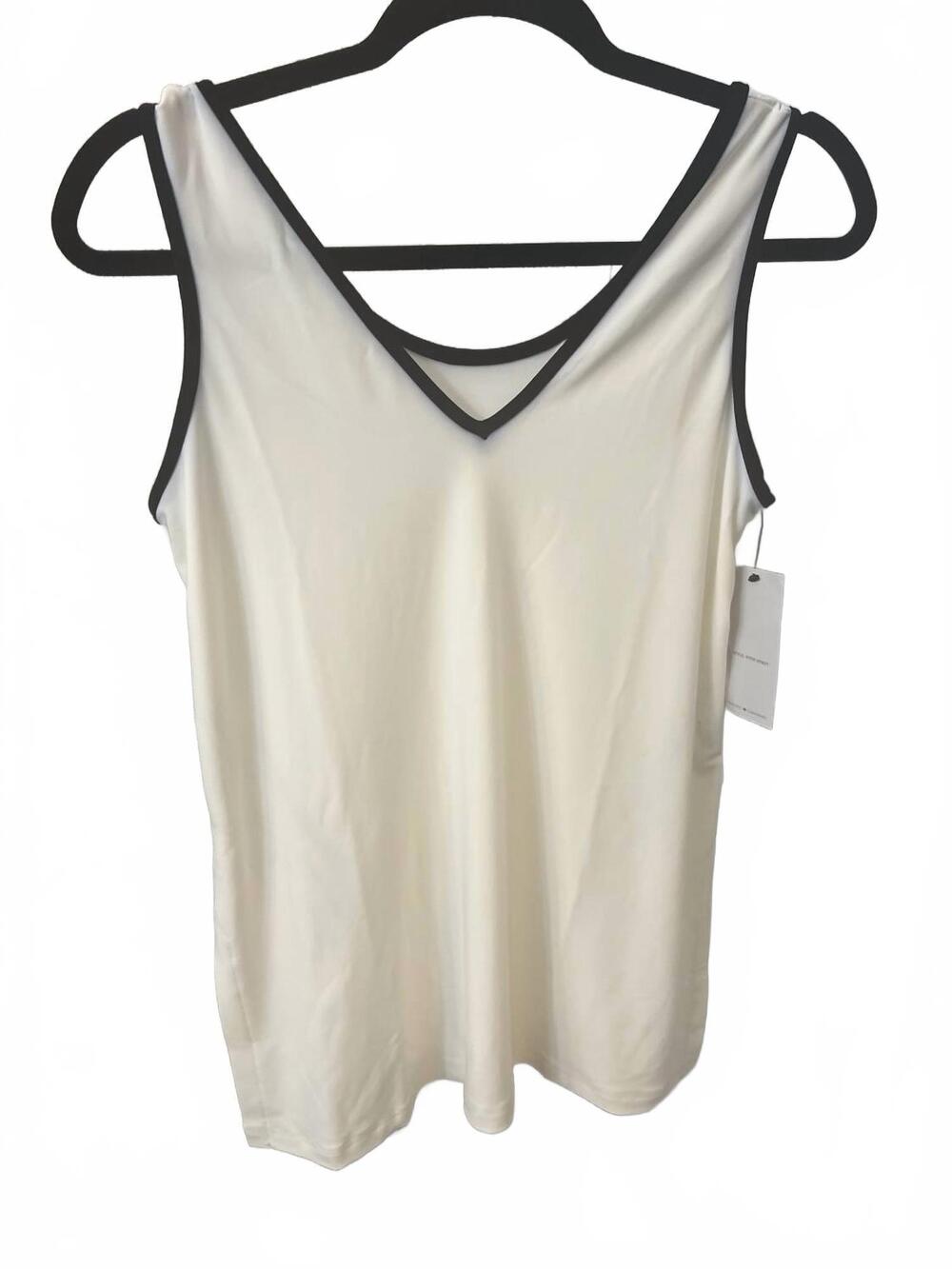 NEW SYMPLI women's reversible go to tank in ivory/black